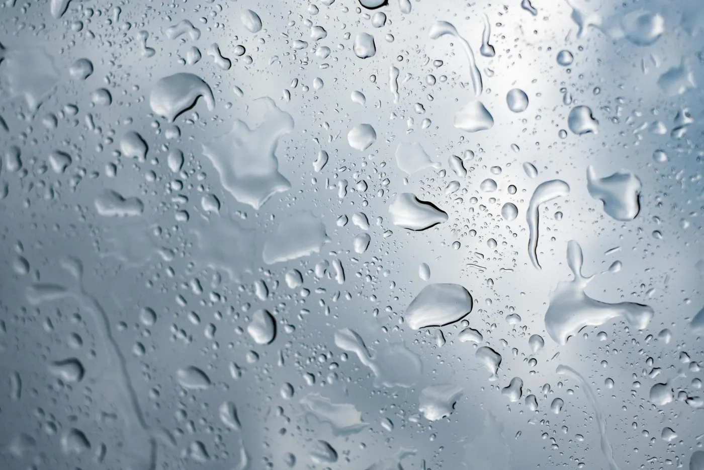 Gocce d’acqua su un vetro